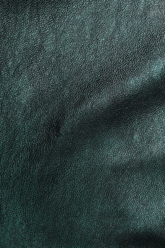 Emerald Tumbled | Foiled Leather | A/W'26-27 Cybernetic Couture | Colorz n Style Pvt Ltd