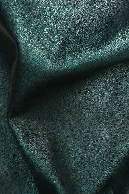 Emerald Tumbled | Foiled Leather | A/W'26-27 Cybernetic Couture | Colorz n Style Pvt Ltd

