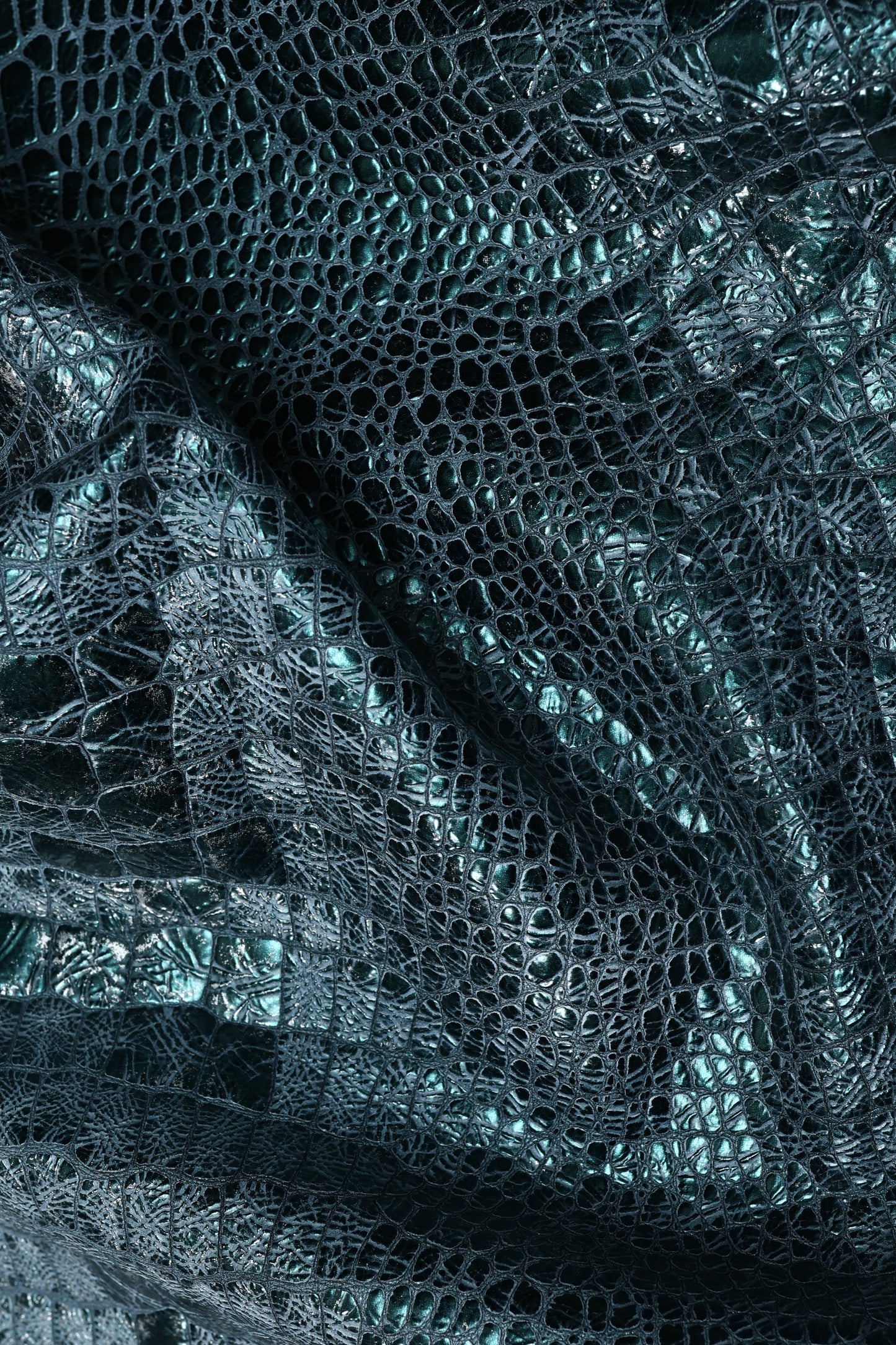Neo Fang | Double-Foiled Reptilian Leather | A/W'26-27 Cybernetic Couture | Colorz n Style Pvt Ltd

