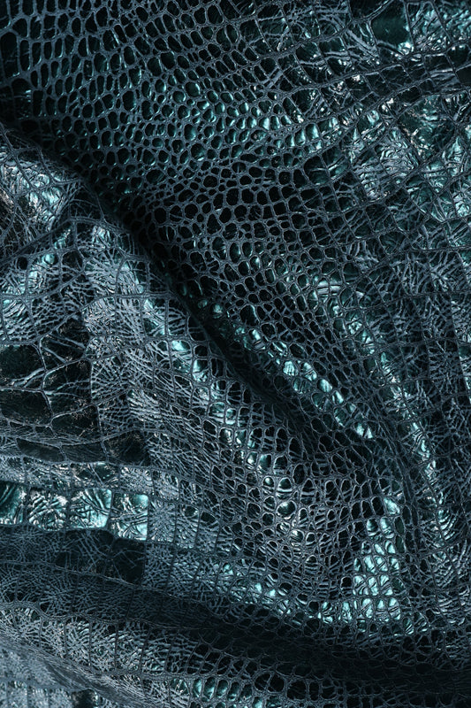 Neo Fang | Double-Foiled Reptilian Leather | A/W'26-27 Cybernetic Couture | Colorz n Style Pvt Ltd


