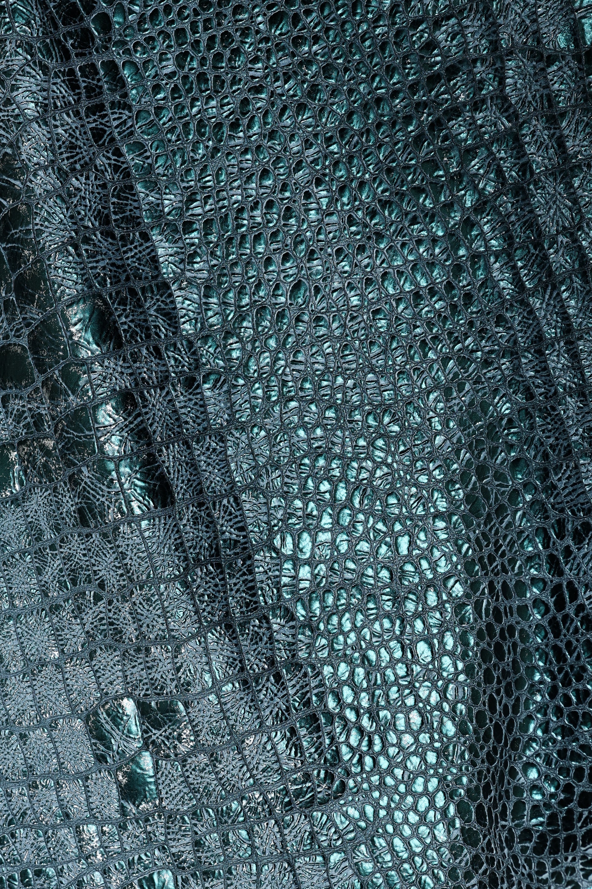Neo Fang | Double-Foiled Reptilian Leather | A/W'26-27 Cybernetic Couture | Colorz n Style Pvt Ltd

