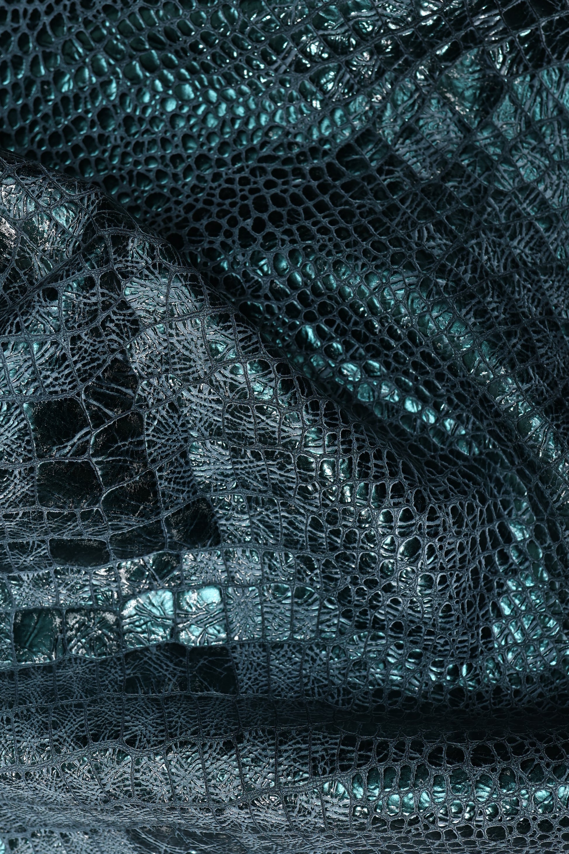 Neo Fang | Double-Foiled Reptilian Leather | A/W'26-27 Cybernetic Couture | Colorz n Style Pvt Ltd


