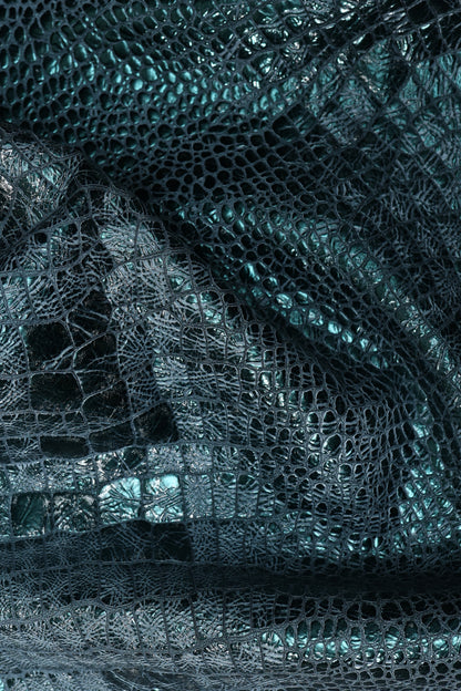 Neo Fang | Double-Foiled Reptilian Leather | A/W'26-27 Cybernetic Couture | Colorz n Style Pvt Ltd

