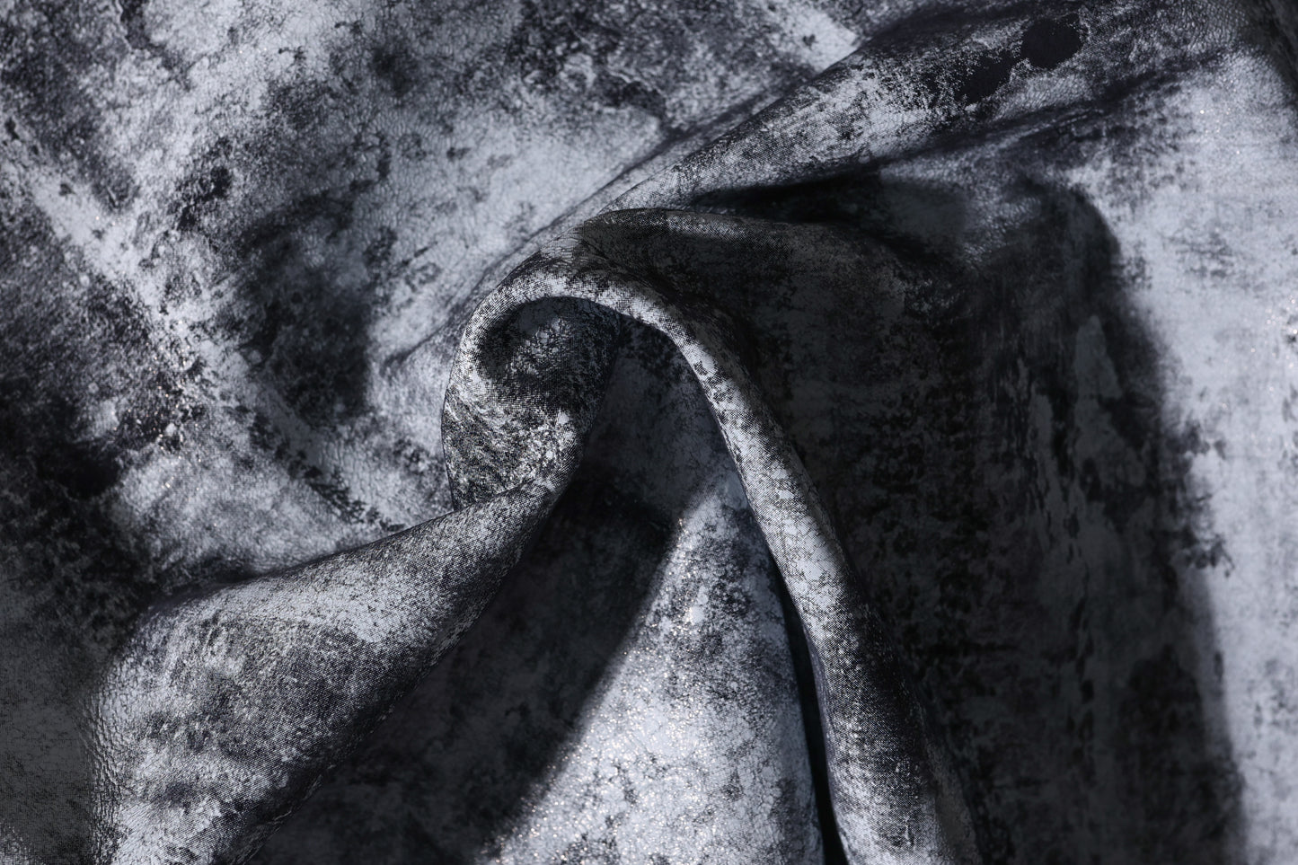 Obsidian Rift | Abstract Double-Foiled Leather | SS'26 Cybernetic Couture | Colorz n Style Pvt Ltd

