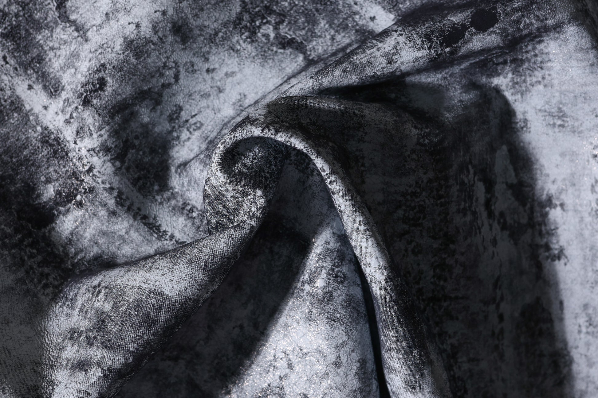 Obsidian Rift | Abstract Double-Foiled Leather | SS'26 Cybernetic Couture | Colorz n Style Pvt Ltd

