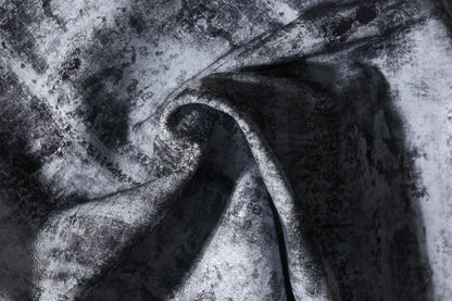 Obsidian Rift | Abstract Double-Foiled Leather | SS'26 Cybernetic Couture | Colorz n Style Pvt Ltd
